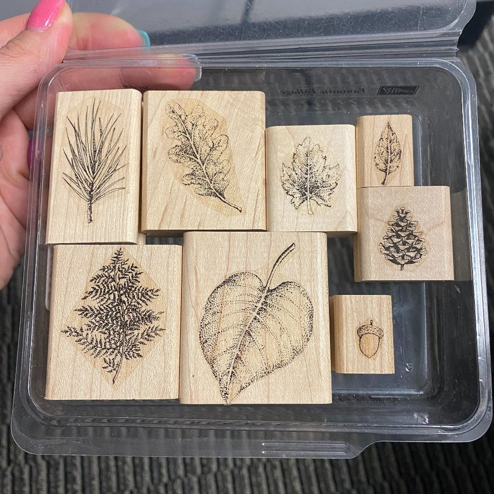 Stampin' Up! Fantastic Foliage Rubber and Wooden Stamp Set